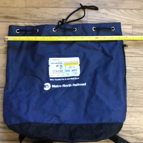 Metro-North Railroad “With Thanks For A Job Well Done” Drawstring Backpack - Picture 9 of 10